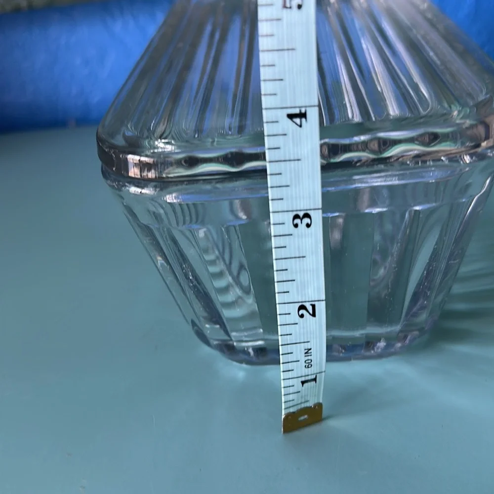 # Anchor Hocking Ribbed Glass Loaf Pan w/ Lid Vintage Design 8.5” X 4.5” - Picture 6 of 7